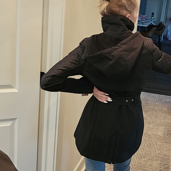 NWT Michael Kors Black Quilted Jacket with Removable Hood - SIZE SMALL - Picture 7 of 16